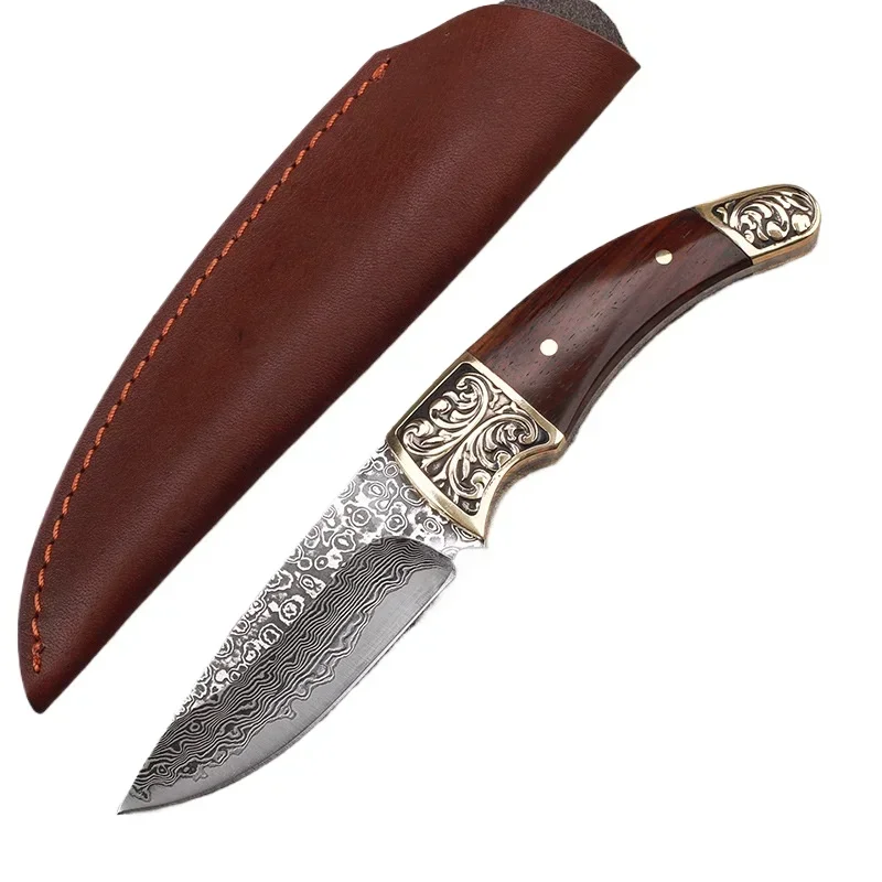 Рукоятка из дамасской стали с фиксированным лезвием
Рукоятка из дамасской стали с фиксированным лезвием