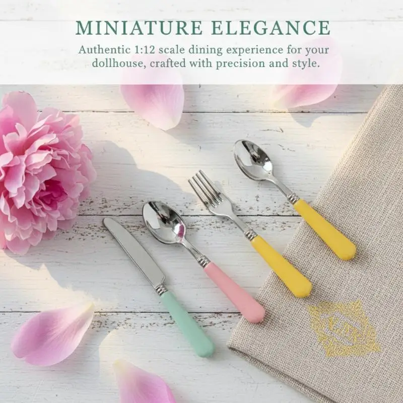 Dollhouse Tableware Mini Set /6 Scale 5Pcs Kitchen Knives Forks Spoons Simulation Play House Food Tools
Dollhouse Tableware Mini Set /6 Scale 5Pcs Kitchen Knives Forks Spoons Simulation Play House Food Tools