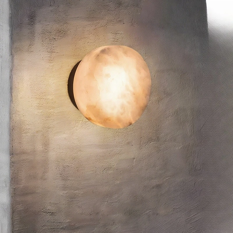 Spanish marble bedroom bedside wall lamp Nordic round hotel corridor aisle lamp balcony background wall lamp
Spanish marble bedroom bedside wall lamp Nordic round hotel corridor aisle lamp balcony background wall lamp
