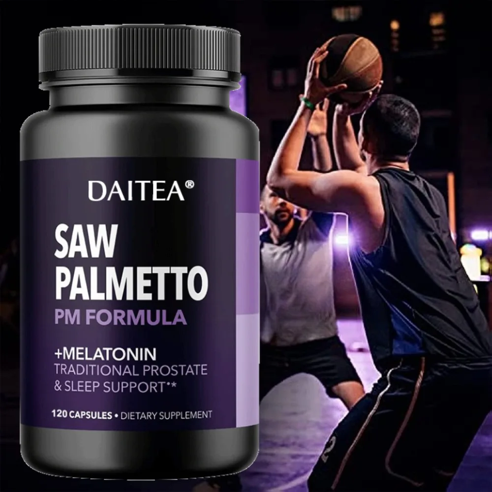 Saw Palmetto PM for Men with Melatonin 3mg - Night Time Prostate Health Supplement for Bladder and Sleep Support
Saw Palmetto PM for Men with Melatonin 3mg - Night Time Prostate Health Supplement for Bladder and Sleep Support
