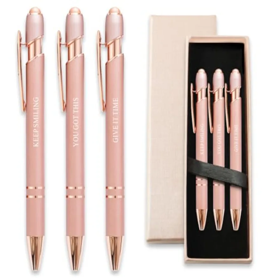 YUNCHUN 3PCS Fancy Ballpoint Pen Sets for Women, Cute Ball Pens with Positive Attitude Words, Best Pretty Black Ink Pens, Elega
YUNCHUN 3PCS Fancy Ballpoint Pen Sets for Women, Cute Ball Pens with Positive Attitude Words, Best Pretty Black Ink Pens, Elega