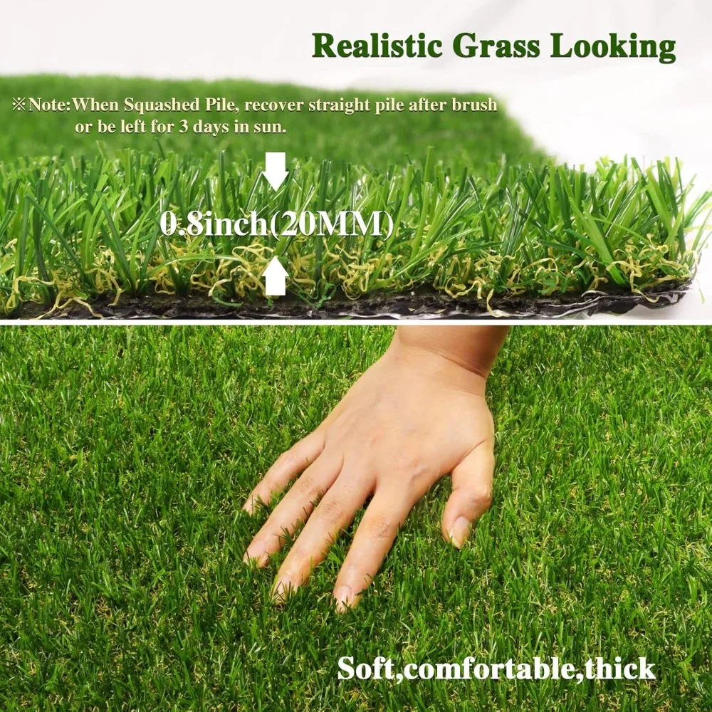 Artificial Turf Grass 6 Ft X 11 Ft, Realistic Fake Grass Rug with Drainage Holes, 20MM Indoor Outdoor Lawn Grass, Customized
Artificial Turf Grass 6 Ft X 11 Ft, Realistic Fake Grass Rug with Drainage Holes, 20MM Indoor Outdoor Lawn Grass, Customized