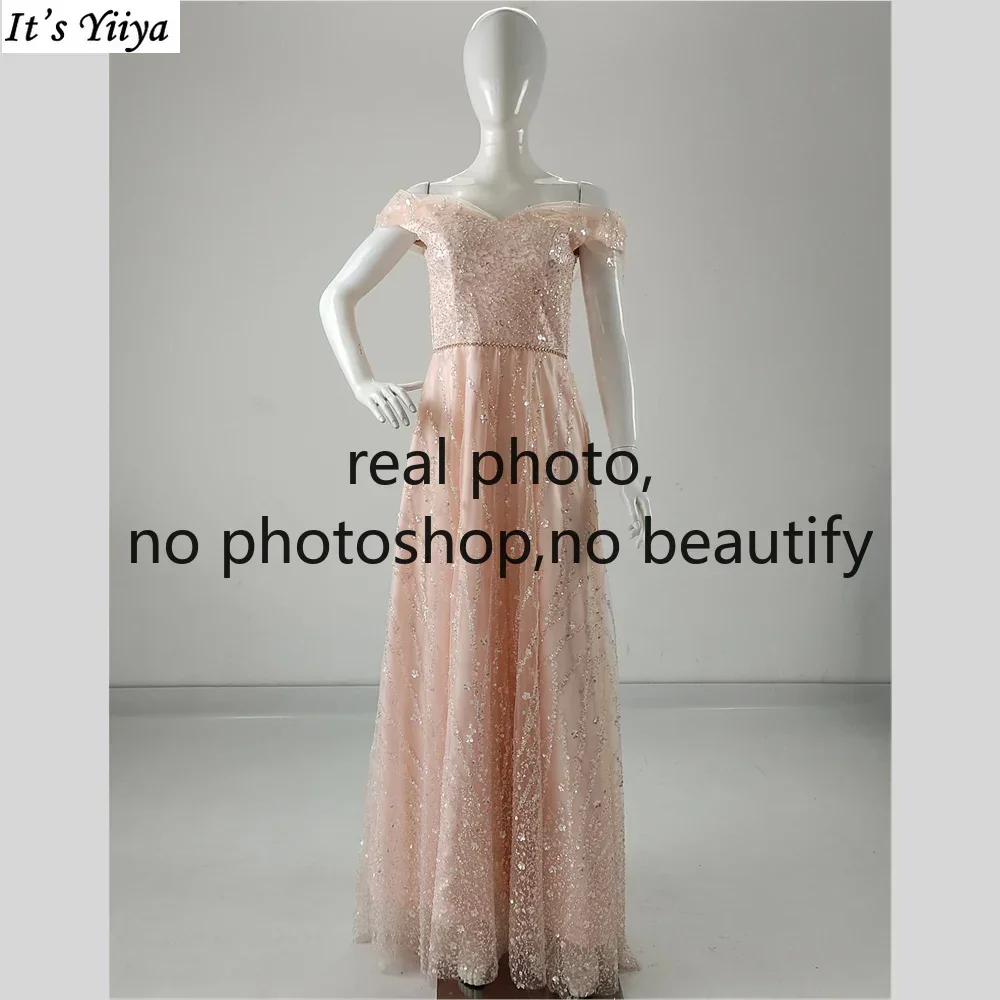 It's Yiiya Customized Real Photo Evening Dress Pink Beads Sequin Off the Shoulder Floor Length Plus size Women Party Formal Gown
It's Yiiya Customized Real Photo Evening Dress Pink Beads Sequin Off the Shoulder Floor Length Plus size Women Party Formal Gown