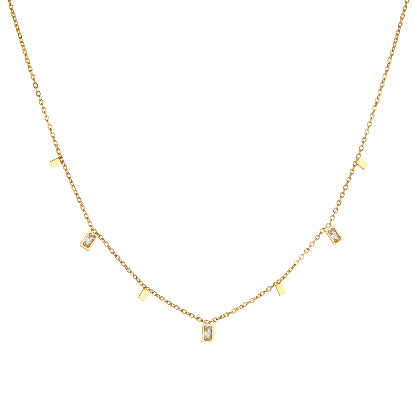 Sexy Small Fashion Tiny Statement CZ Square Pendant Female Gold Color Stainless Steel Geometry Necklace for Woman Punk Jewelry
Sexy Small Fashion Tiny Statement CZ Square Pendant Female Gold Color Stainless Steel Geometry Necklace for Woman Punk Jewelry