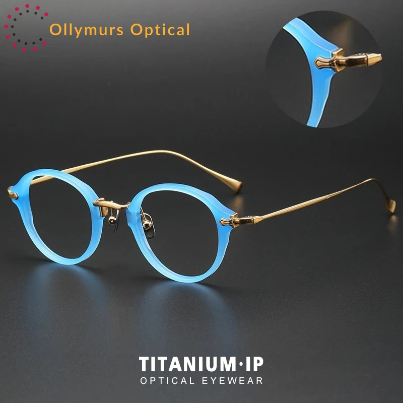 OLLYMURS Women Pure Titanium Acetate Luxury Frames Blue Light Blocking Reading Glasses Men Retro Round Myopia Prescription Eyewe
OLLYMURS Women Pure Titanium Acetate Luxury Frames Blue Light Blocking Reading Glasses Men Retro Round Myopia Prescription Eyewe