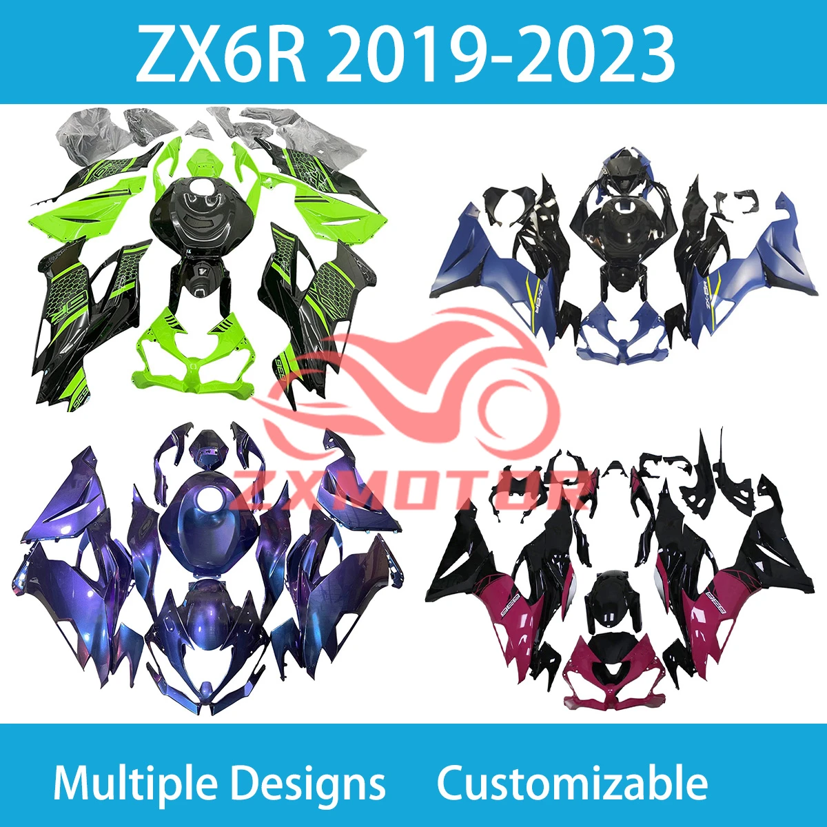 Body Parts Fairing Kit ZX-6R 2019 2020 2021 2022 2023 Motorcycle ABS Fairings Injection Bodywork Set for Kawasaki 636 ZX6R New
Body Parts Fairing Kit ZX-6R 2019 2020 2021 2022 2023 Motorcycle ABS Fairings Injection Bodywork Set for Kawasaki 636 ZX6R New