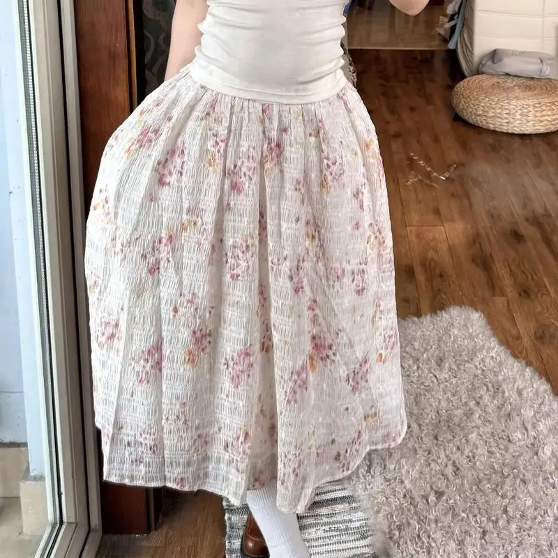 Gentle Broken Flowers Sweet Chiffon Midi Skirts Women's Clothing Korean Printed Summer High Waist Elastic Stylish Folds Skirts
Gentle Broken Flowers Sweet Chiffon Midi Skirts Women's Clothing Korean Printed Summer High Waist Elastic Stylish Folds Skirts