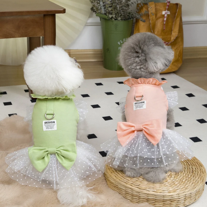 Spring and Summer New Pet Dress Cute Bow White Gauze Dress Cat Dog Lace Dress Comfortable Breathable Pet Clothes Chihuahua
Spring and Summer New Pet Dress Cute Bow White Gauze Dress Cat Dog Lace Dress Comfortable Breathable Pet Clothes Chihuahua