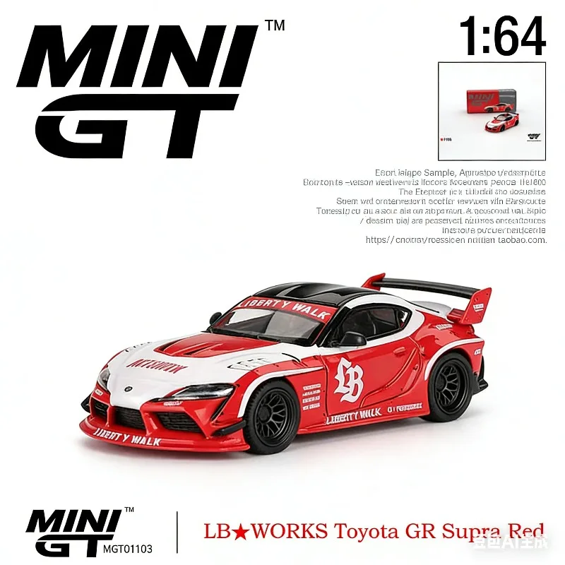 MINI GT 1:64 Toyota Supra GR Supra LBWK Simulation Static Alloy Car Model, Boys' Gift Toy, Adult Collection Decoration Item.
MINI GT 1:64 Toyota Supra GR Supra LBWK Simulation Static Alloy Car Model, Boys' Gift Toy, Adult Collection Decoration Item.
