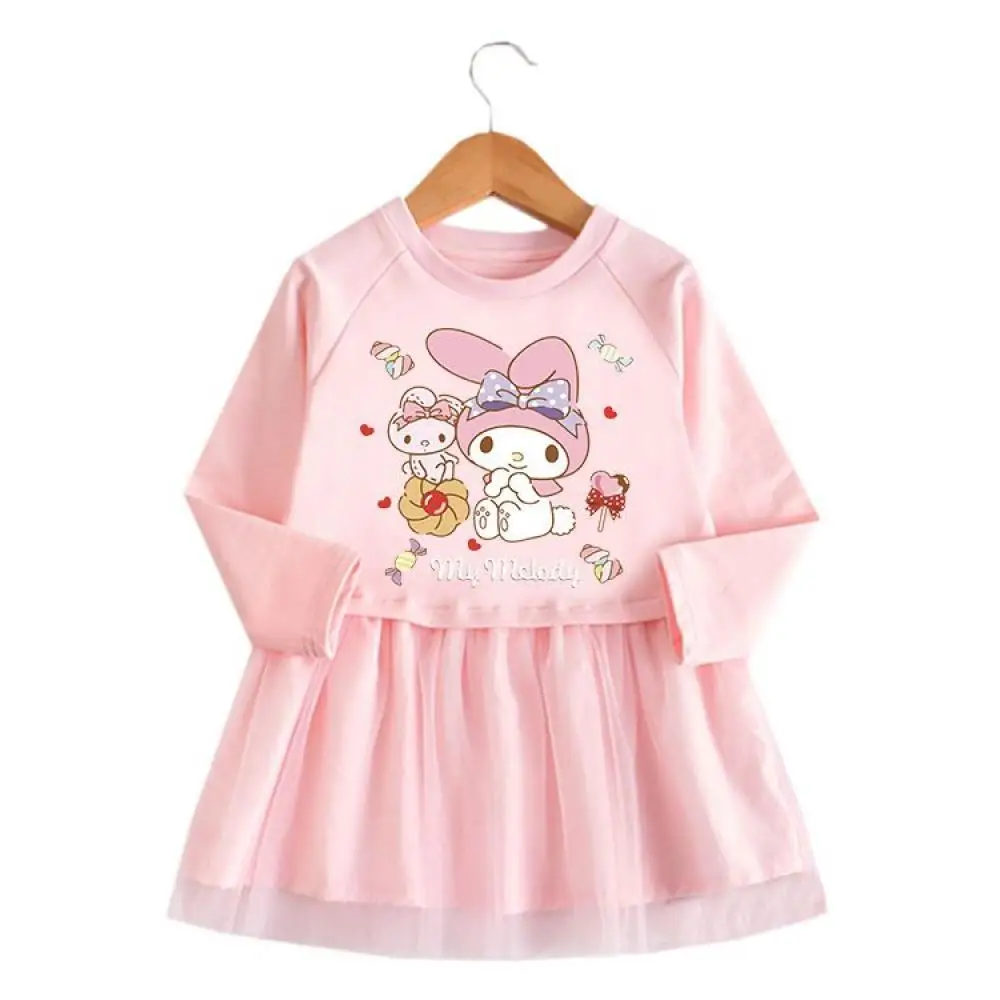 Kawaii Sanrio My Melody, платье из чистого хлопка для девочек, детская газовая юбка с длинными рукавами и рисунком аниме, весенне-осенняя детская одежда
Kawaii Sanrio My Melody, платье из чистого хлопка для девочек, детская газовая юбка с длинными рукавами и рисунком аниме, весенне-осенняя детская одежда