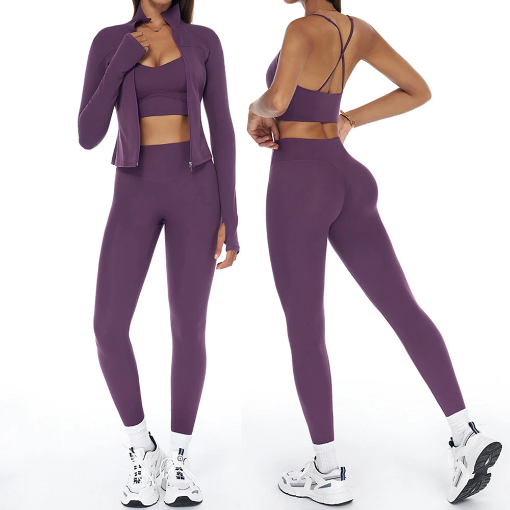 2/3 Pieces Yoga Set Sportswear Gym Clothing Workout Set Women Tracksuits Fitness Long Sleeve Top High Waist Leggings Sports Suit
2/3 Pieces Yoga Set Sportswear Gym Clothing Workout Set Women Tracksuits Fitness Long Sleeve Top High Waist Leggings Sports Suit