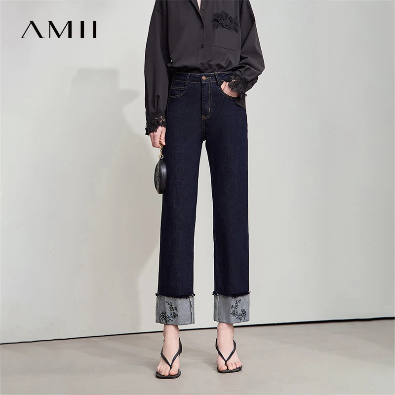 AMII Jeans Pants Women 2025 Autumn New Elegant Ladies Clothes Casual Loose Straight Embroidery Women's Denim Pants 12543032
AMII Jeans Pants Women 2025 Autumn New Elegant Ladies Clothes Casual Loose Straight Embroidery Women's Denim Pants 12543032