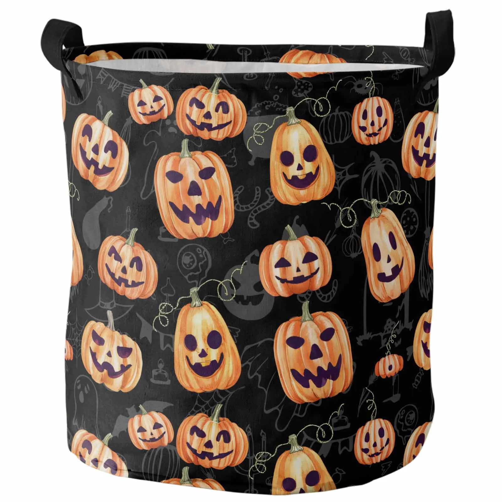 Акварель Тыква Хэллоуин Складная корзина для грязного белья Детский органайзер для игрушек Водонепроницаемые корзины для хранения
Акварель Тыква Хэллоуин Складная корзина для грязного белья Детский органайзер для игрушек Водонепроницаемые корзины для хранения