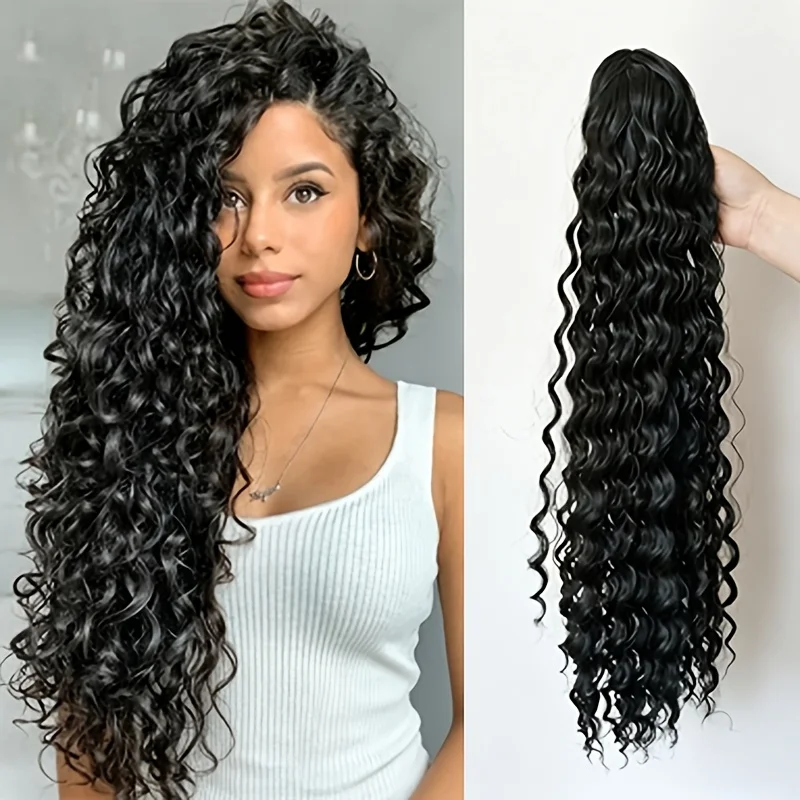 Deep wavy 28 inch synthetic crochet hair African curly crochet braid Dark brown braid Female hair extensions
Deep wavy 28 inch synthetic crochet hair African curly crochet braid Dark brown braid Female hair extensions