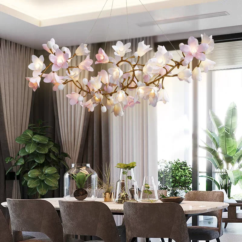 Modern minimalist luxury living room pendant light French villa ceramic dining room flower full copper bedroom light
Modern minimalist luxury living room pendant light French villa ceramic dining room flower full copper bedroom light