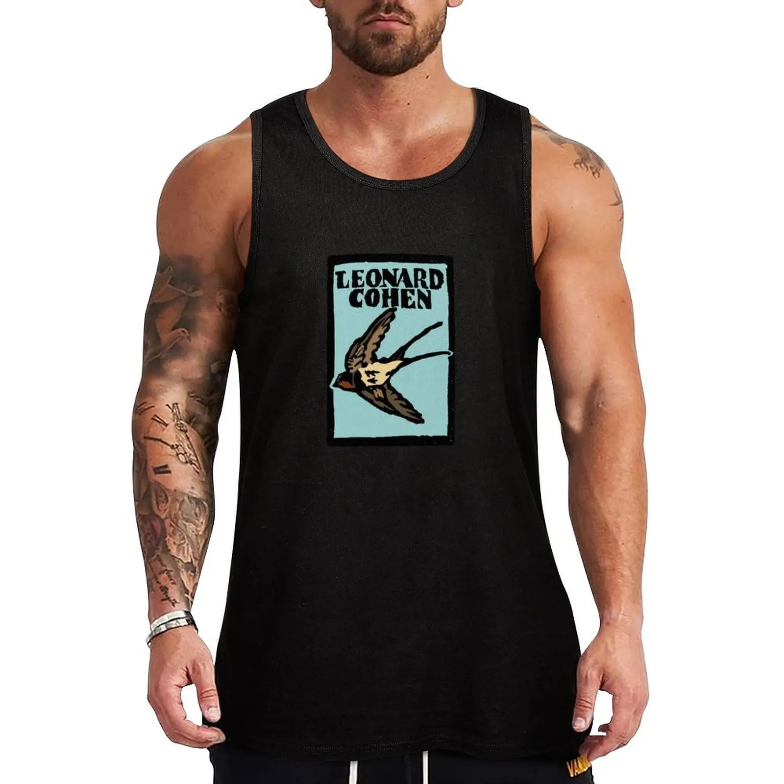 Leonard Cohen Swallow linocut illustrations Tank Top Loose Fit Tank Top Casual Daily Sleeveless Summer Top
Leonard Cohen Swallow linocut illustrations Tank Top Loose Fit Tank Top Casual Daily Sleeveless Summer Top