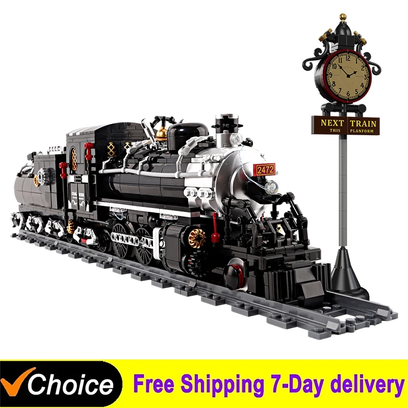 1384Pcs Technical Bigboy Steam Locomotive Train Building Blocks Retro City Train Model Bricks Desktop Ornament Toys Boys Gifts
1384Pcs Technical Bigboy Steam Locomotive Train Building Blocks Retro City Train Model Bricks Desktop Ornament Toys Boys Gifts