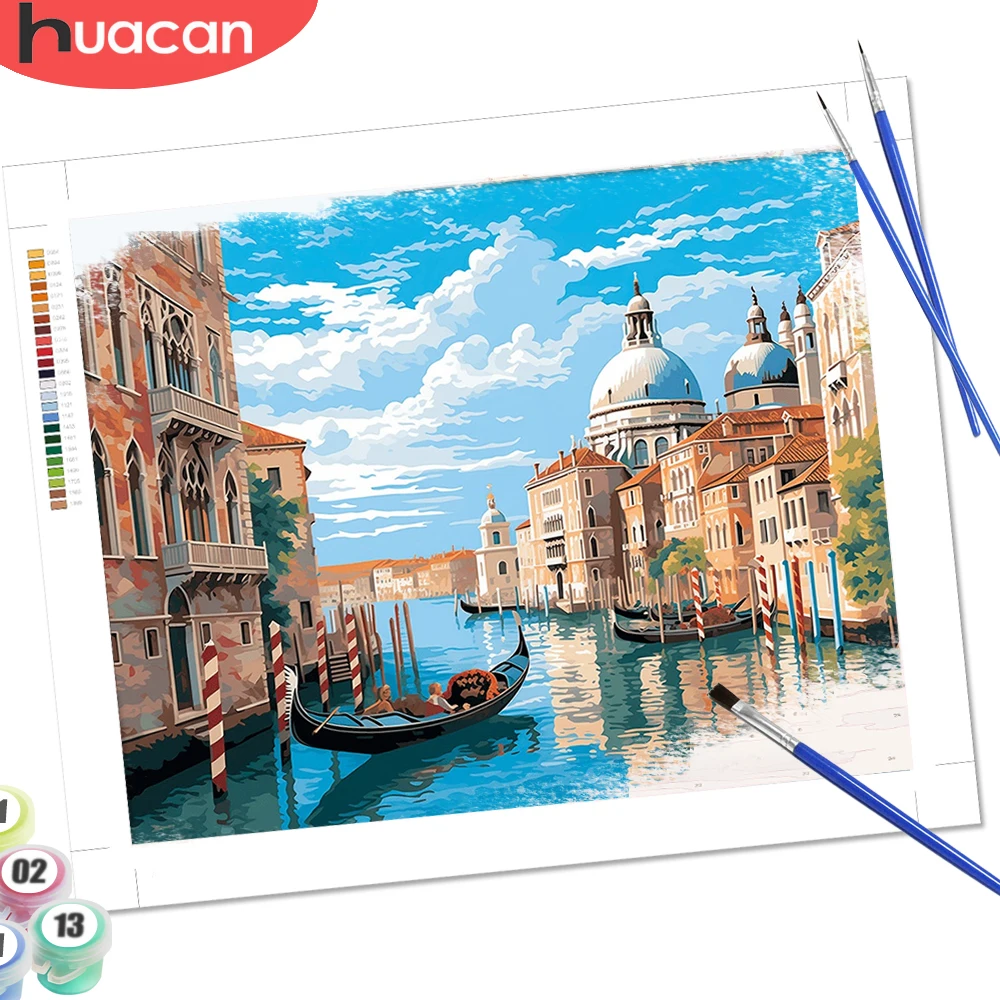 HUACAN Diy Paint By Number Venice City Landscape House Oil Painting On Art Colorful Canvas Sea Home Decoration Gift
HUACAN Diy Paint By Number Venice City Landscape House Oil Painting On Art Colorful Canvas Sea Home Decoration Gift