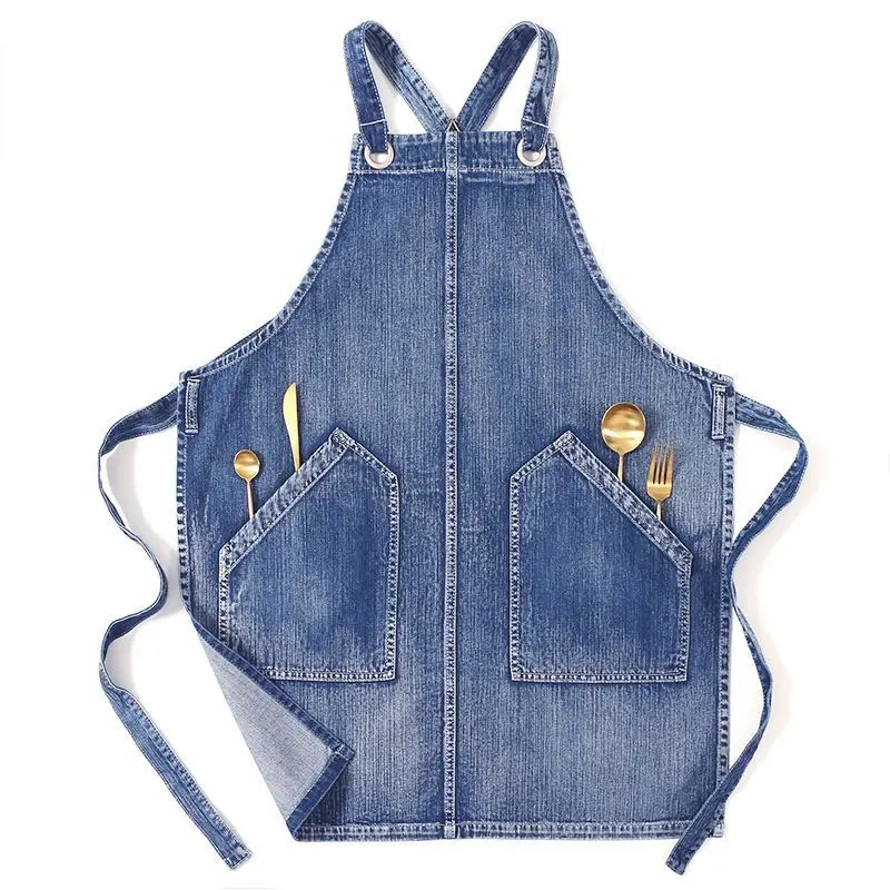 Heavy-Duty Adjustable Denim Apron with Shoulder Straps - Double Pocket Work Apron for Chefs, Baristas, Nail Technicians, Florist
Heavy-Duty Adjustable Denim Apron with Shoulder Straps - Double Pocket Work Apron for Chefs, Baristas, Nail Technicians, Florist