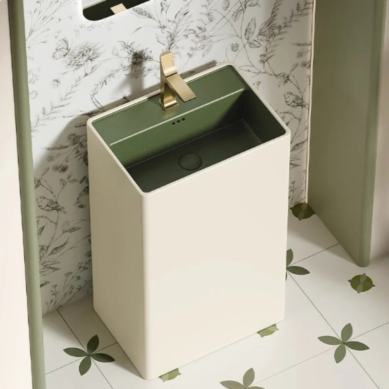 Small apartment integrated ceramic column basin high-end wash basin B & B bathroom beige floor-to-ceiling washbasin
Small apartment integrated ceramic column basin high-end wash basin B & B bathroom beige floor-to-ceiling washbasin