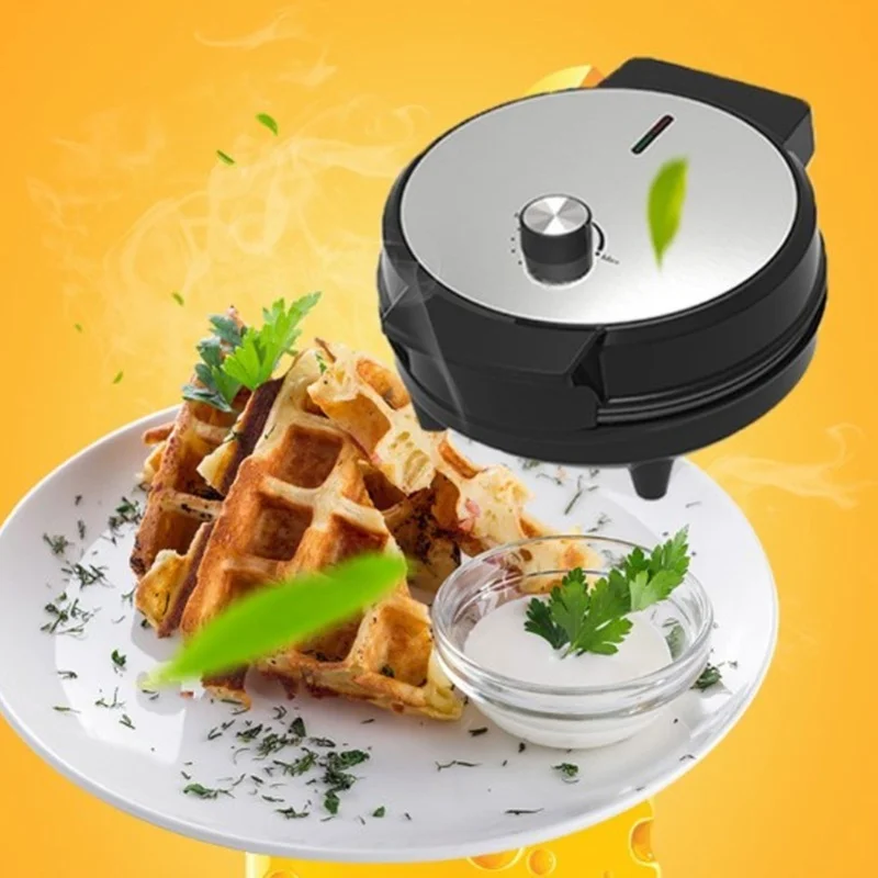 Waffle Maker 1000W Double Sided Nonstick Adjustable Temperature Small Waffle Maker Machine For Home Breakfast Snacks