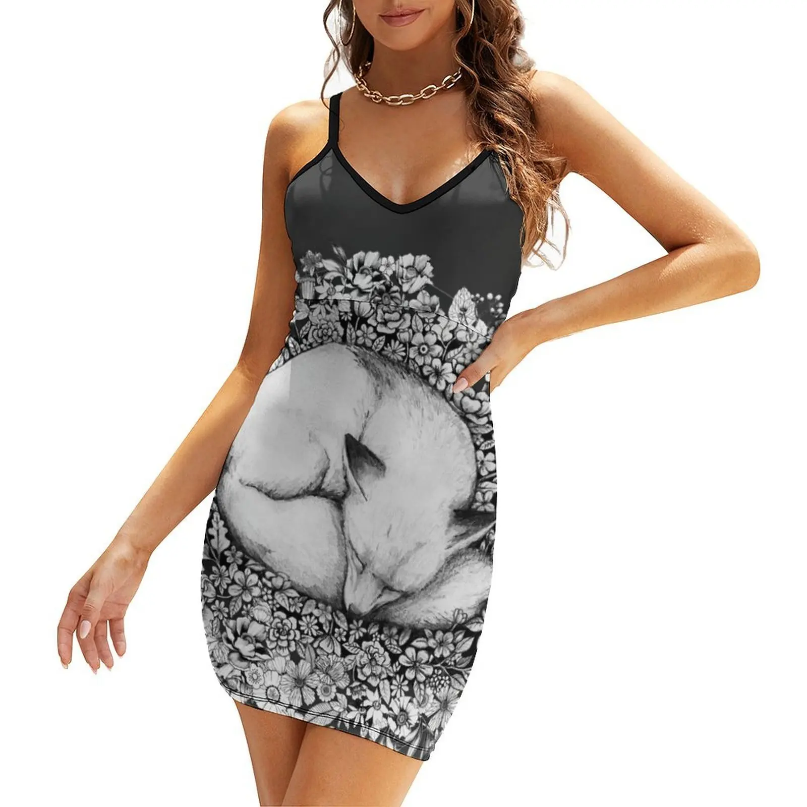 Fox Sleeping in Flowers Sling Dress cocktail dresses dresses ladies 2025 summer Dresses for wedding party
Fox Sleeping in Flowers Sling Dress cocktail dresses dresses ladies 2025 summer Dresses for wedding party