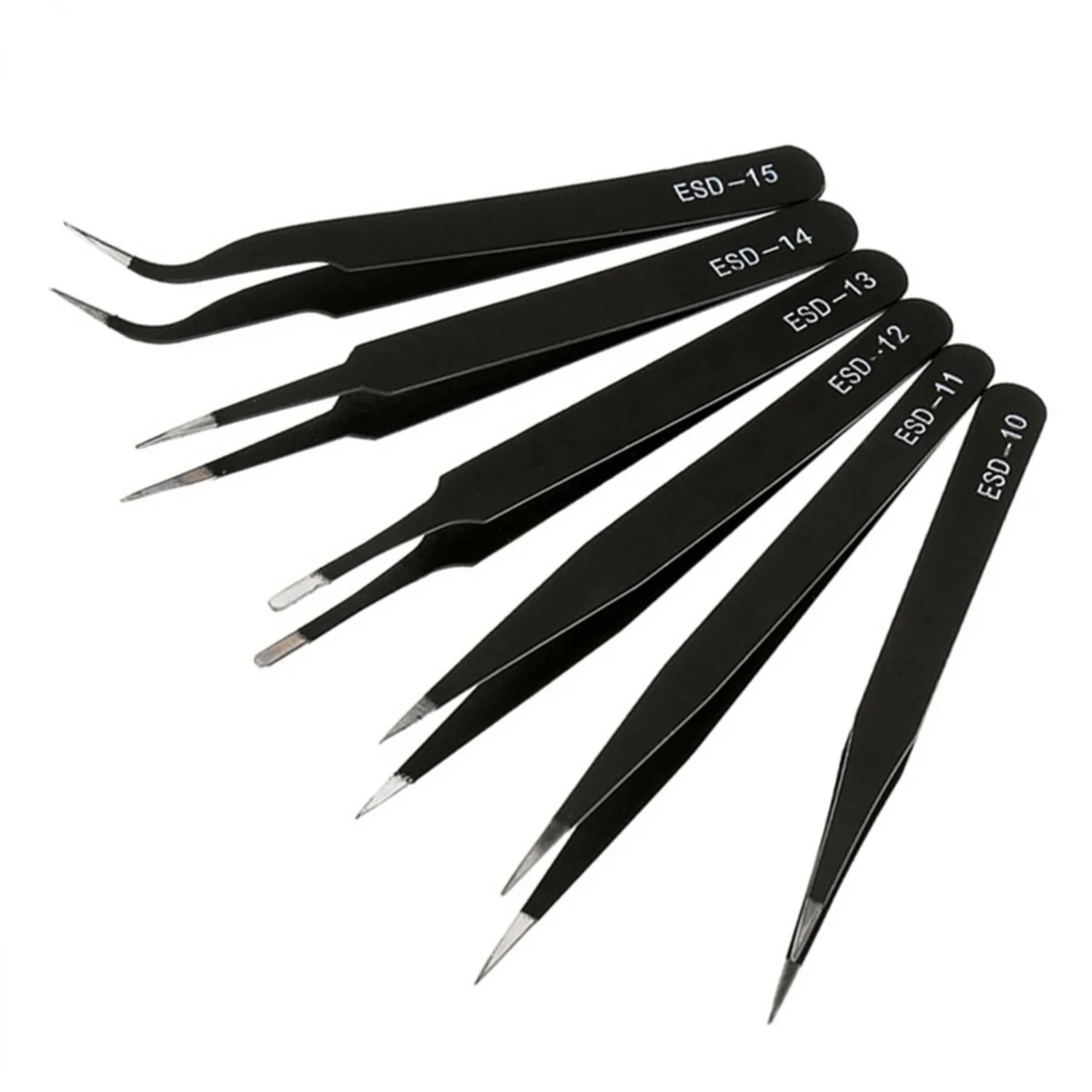 ESD Anti-Static Stainless Steel Tweezers Set Maintenance Repair Tool Kit Anti Static Model Making Tool Hand Tool Set Twizers Set
ESD Anti-Static Stainless Steel Tweezers Set Maintenance Repair Tool Kit Anti Static Model Making Tool Hand Tool Set Twizers Set