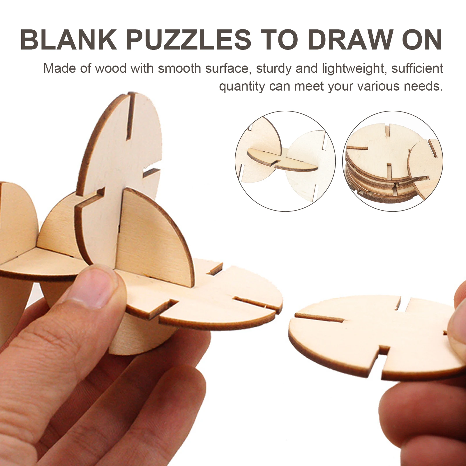 50pcs Wooden Puzzle Pieces Blank Blocks Crafts Draw Unfinished Kids Skills H Eye Coordination Imagination Motor Cognitive Game
50pcs Wooden Puzzle Pieces Blank Blocks Crafts Draw Unfinished Kids Skills H Eye Coordination Imagination Motor Cognitive Game