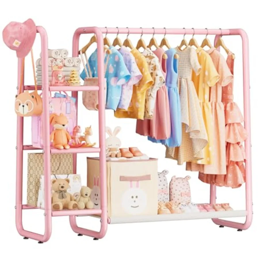 Dress Up Storage with 4 Storage Shelf, More Storage Space Clothing Rack for Costume Organizer Playroom Girls Bedroom Nursery Or
Dress Up Storage with 4 Storage Shelf, More Storage Space Clothing Rack for Costume Organizer Playroom Girls Bedroom Nursery Or