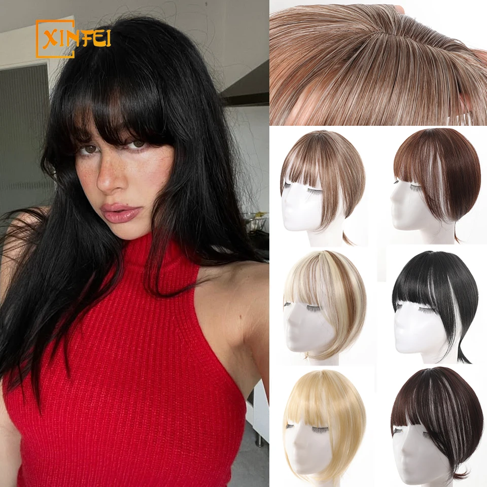 XINFEI Synthetic Topper Hairpiece False Bang Clip-In Bangs Extension Natural Fake Fringe Invisible Clourse Hairpiece for Women
XINFEI Synthetic Topper Hairpiece False Bang Clip-In Bangs Extension Natural Fake Fringe Invisible Clourse Hairpiece for Women