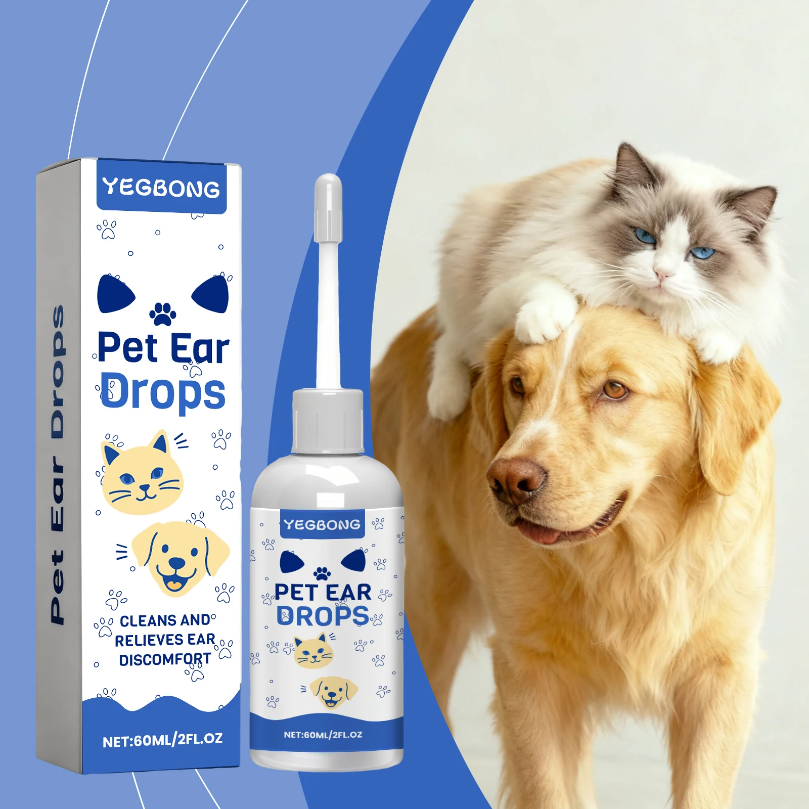 Pet Ear Cleaning Drops - Gentle Formula for Safe Ear Wax Removal Support, Reduces Odors & Keeps Ears Fresh Comfortable
Pet Ear Cleaning Drops - Gentle Formula for Safe Ear Wax Removal Support, Reduces Odors & Keeps Ears Fresh Comfortable