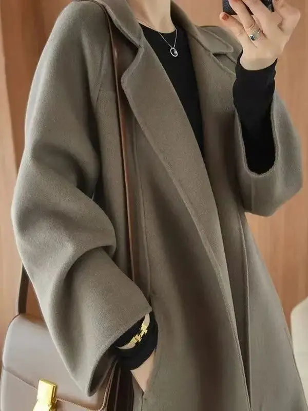 plus Size Women's Korean Style Grey Woolen Coat Thick Over-Knee Autumn Winter New Style High End Feeling Casual Long Coat
plus Size Women's Korean Style Grey Woolen Coat Thick Over-Knee Autumn Winter New Style High End Feeling Casual Long Coat