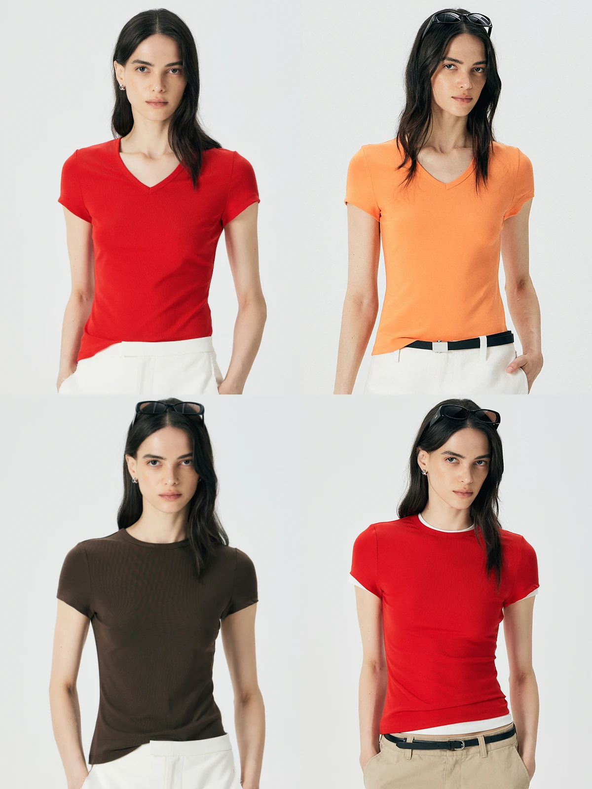 Thoransaura Women's Slim Fit Short Sleeve T-Shirt round Neck V-Neck Casual Versatile Fashionable RAYON Polyester Blend Top
Thoransaura Women's Slim Fit Short Sleeve T-Shirt round Neck V-Neck Casual Versatile Fashionable RAYON Polyester Blend Top