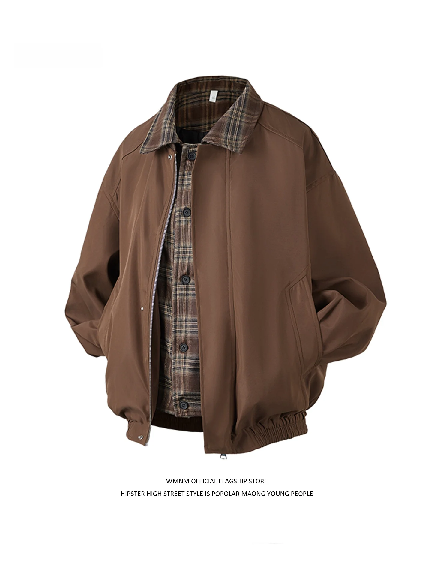 American Retro Plaid Fake Two-Piece Jaet Men's Autumn Winter Thiened Trendy Casual Loose Warm Collar Zipper Coat
American Retro Plaid Fake Two-Piece Jaet Men's Autumn Winter Thiened Trendy Casual Loose Warm Collar Zipper Coat