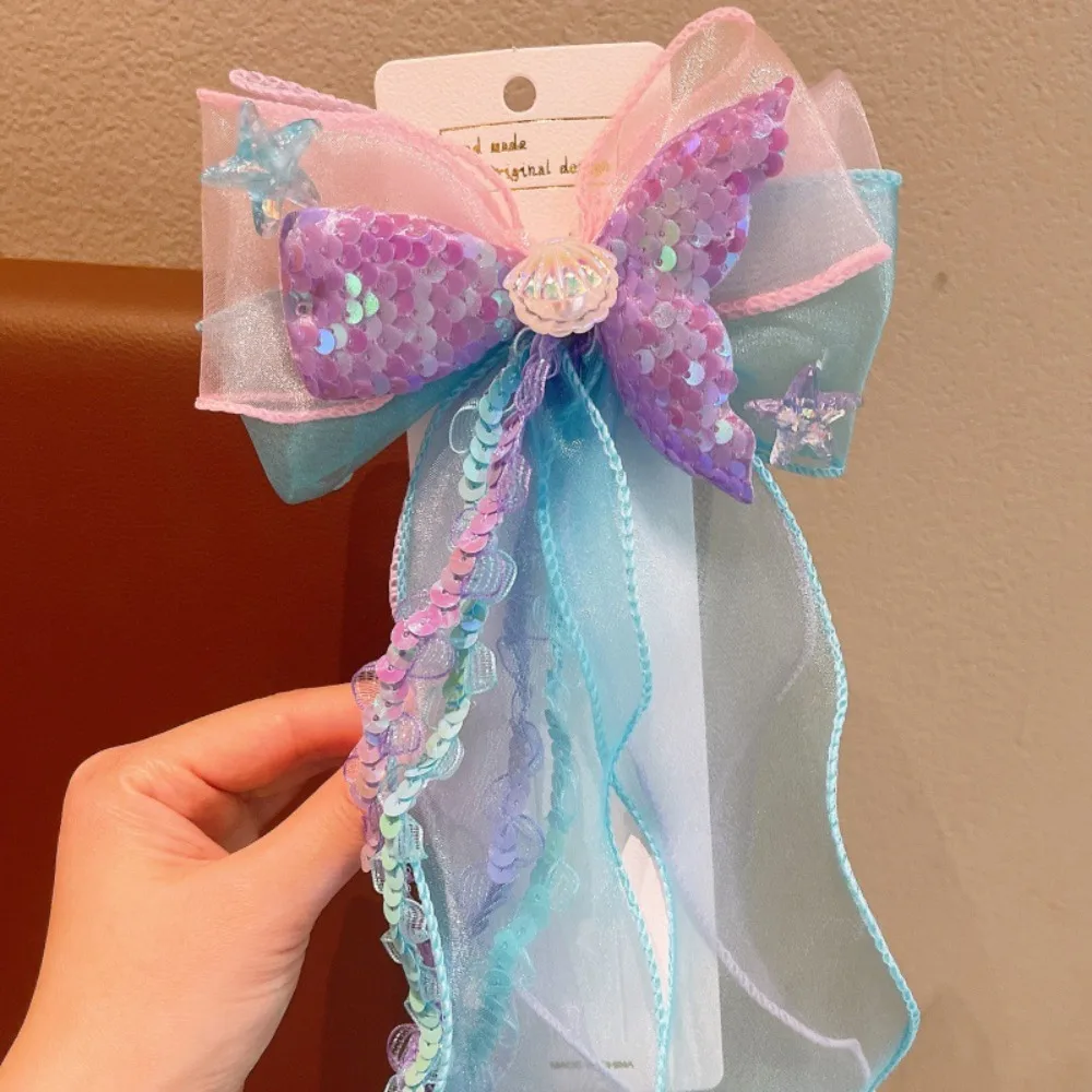 Cute Children's Ribbons Hairpin Mermaid Princess Bow Hair Clips Sweet Little Girl's Barretes Hair Accessories
Cute Children's Ribbons Hairpin Mermaid Princess Bow Hair Clips Sweet Little Girl's Barretes Hair Accessories