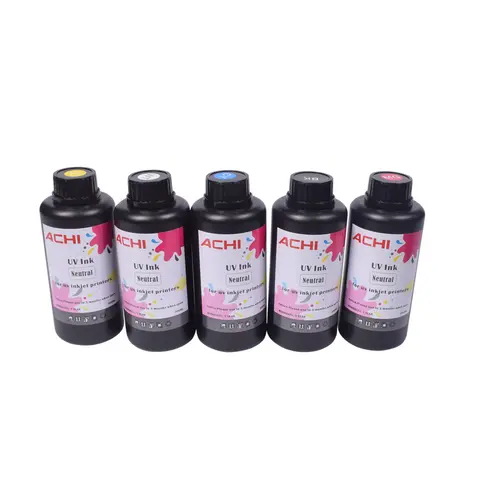 [EU STOCK] 500ML LED UV Ink Neutral INK for Flatbed Inkjet UV Printer UV INK  for Glass Phone Case 500ML CMYKW