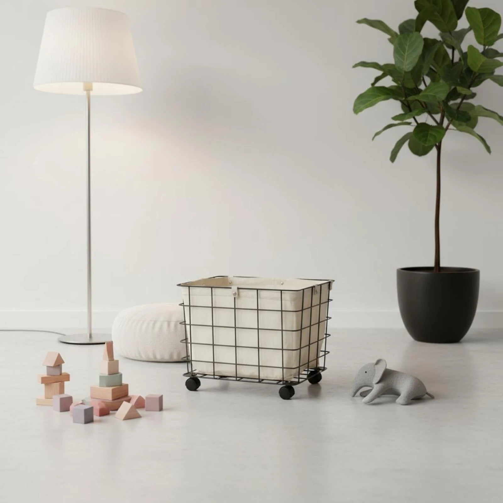 Rolling Wire Storage Basket Removable Liner Wire Rolling Basket Canvas Lined Basket Rectangular Multipurpose for Playroom
Rolling Wire Storage Basket Removable Liner Wire Rolling Basket Canvas Lined Basket Rectangular Multipurpose for Playroom
