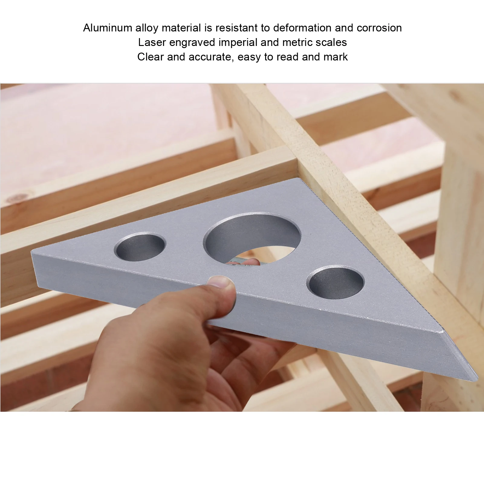 Triangular Ruler Aluminum Thickened Alloy Woodworking Height and Angle Measuring Tool
Triangular Ruler Aluminum Thickened Alloy Woodworking Height and Angle Measuring Tool