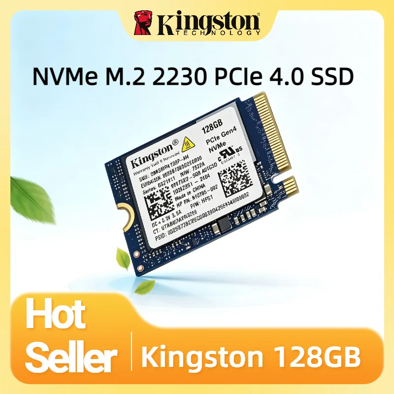 OEM Package Kingston 128GB M.2 2230 NVMe PCIe 4.0 Internal SSD Solid State Drive for Laptop Desktop Pro Speed Unit
OEM Package Kingston 128GB M.2 2230 NVMe PCIe 4.0 Internal SSD Solid State Drive for Laptop Desktop Pro Speed Unit