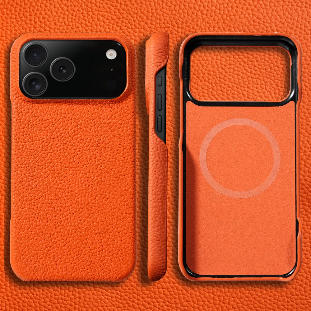 for Magsafe Case for iPhone 17 Air 15 16 Pro Max 17Pro Lychee Natural Cowhide Leather Magnetic Protector Luxury Phone Back Cover
for Magsafe Case for iPhone 17 Air 15 16 Pro Max 17Pro Lychee Natural Cowhide Leather Magnetic Protector Luxury Phone Back Cover