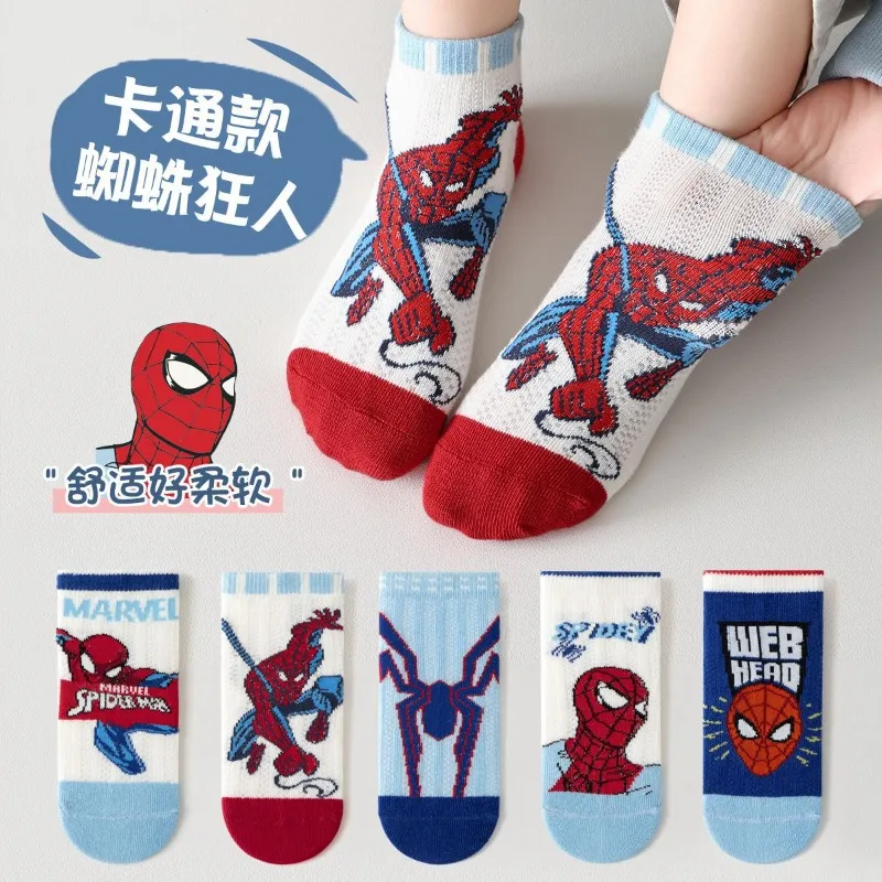 5 Pairs Marvel Spiderman Kids Socks New Spring Summer Cartoon Mesh Breathable Children Mid-calf Cotton Sock for Boys 1-12 Years
5 Pairs Marvel Spiderman Kids Socks New Spring Summer Cartoon Mesh Breathable Children Mid-calf Cotton Sock for Boys 1-12 Years