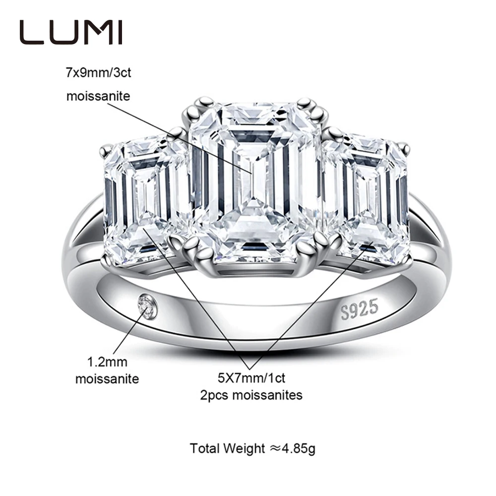 3CT + 2CT изумрудной огранки с муассанитом из серебра 925 пробы, женское кольцо, супер роскошные кольца, подарок на годовщину свадьбы с сертификатом GRA
3CT + 2CT изумрудной огранки с муассанитом из серебра 925 пробы, женское кольцо, супер роскошные кольца, подарок на годовщину свадьбы с сертификатом GRA