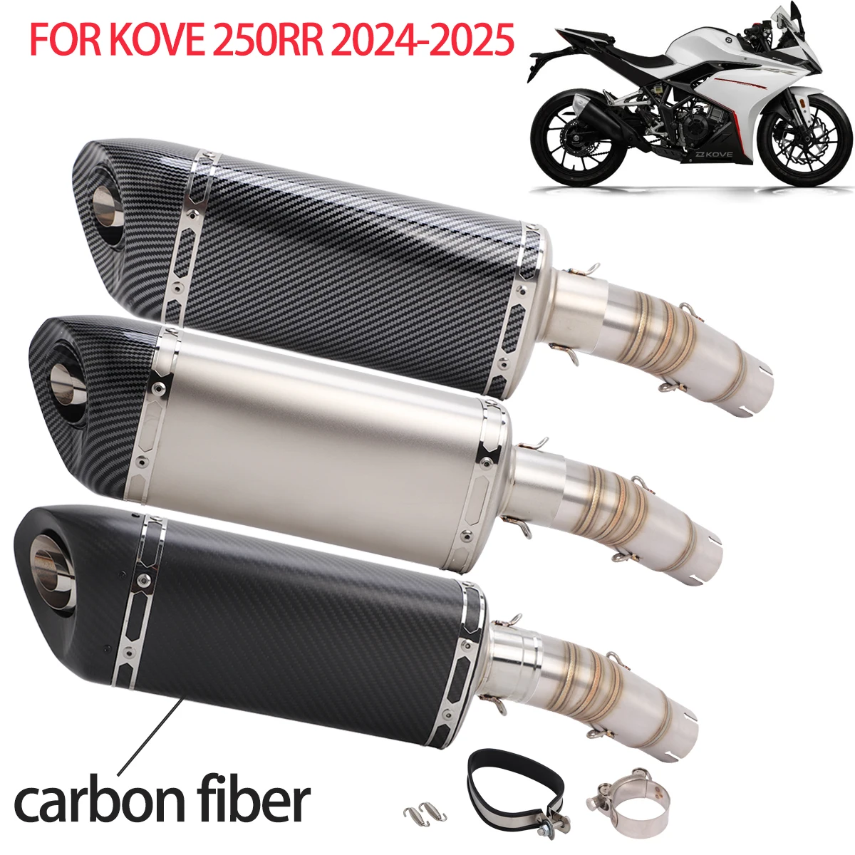 Slip on For KOVE 250RR KOVE Cobra 250 Exhaust Muffler Link Middle Pipe with DB Killer Modified Escape 250RR Muffler Pipe
Slip on For KOVE 250RR KOVE Cobra 250 Exhaust Muffler Link Middle Pipe with DB Killer Modified Escape 250RR Muffler Pipe