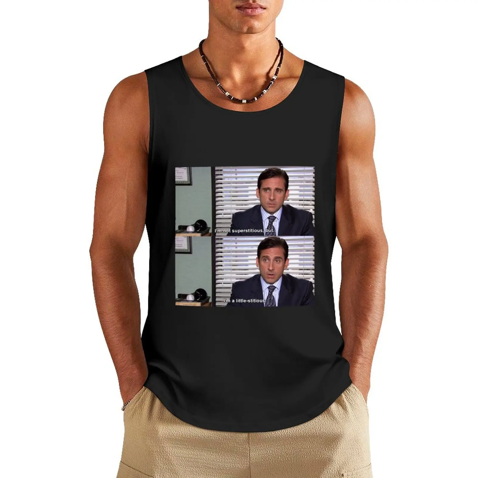 Michael Scott-i'm not superstitious but I'm a little stitious Tank Top sports clothes for men clothes for men
Michael Scott-i'm not superstitious but I'm a little stitious Tank Top sports clothes for men clothes for men