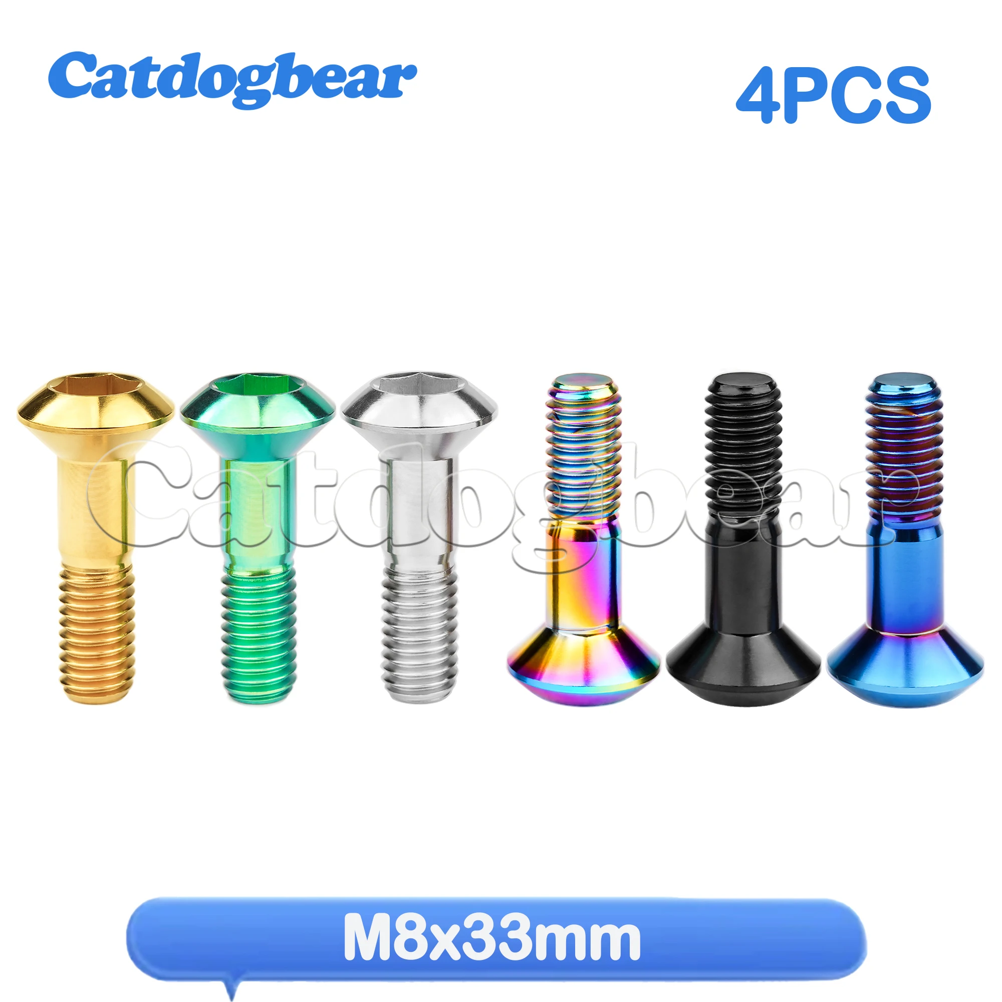 Catdogbear 4pcs Titanium Bolt M8x33mm Pitch 1.25mm Road Motorcycle Sprocket Rear Sprocket Titanium Screw Suitable for Motorcycle
Catdogbear 4pcs Titanium Bolt M8x33mm Pitch 1.25mm Road Motorcycle Sprocket Rear Sprocket Titanium Screw Suitable for Motorcycle