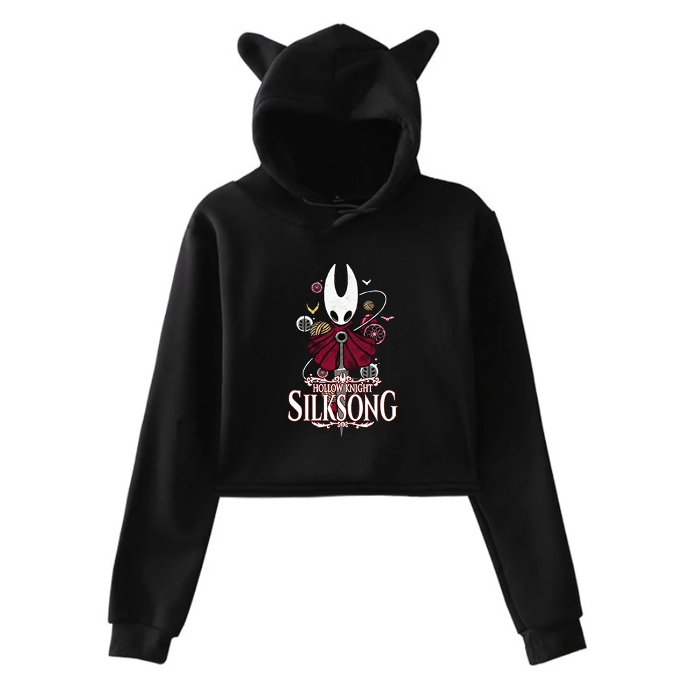 GF Hollow Knight Silksong Hoodie Female Cat Ears Hooded Sweatshirts Long Sleeve Crop Top Women Harajuku Clothes
GF Hollow Knight Silksong Hoodie Female Cat Ears Hooded Sweatshirts Long Sleeve Crop Top Women Harajuku Clothes