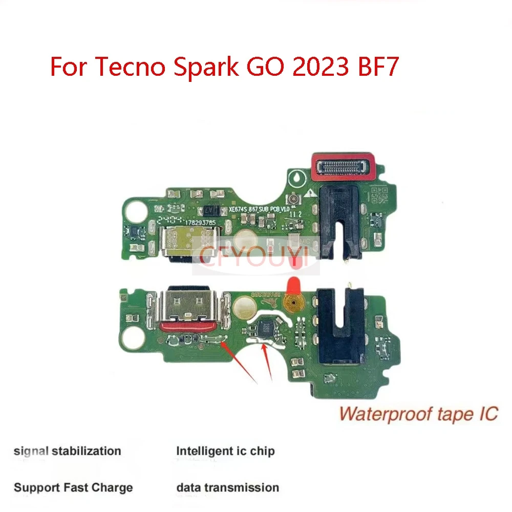 Charging Port Board For Tecno Spark GO 2023 BF7 USB Charger Charging Port Dock Connector Flex Cable Replacement Part
Charging Port Board For Tecno Spark GO 2023 BF7 USB Charger Charging Port Dock Connector Flex Cable Replacement Part
