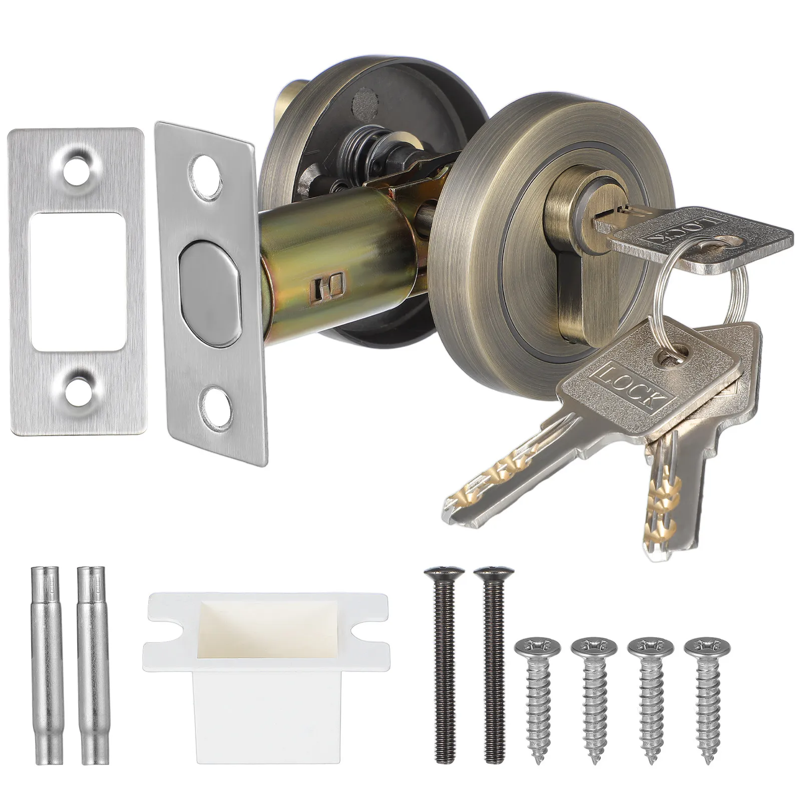 Замок-защелка с ключом, одноцилиндровый, из цинкового сплава, с гладкой отделкой, для установки на дверь спальни или ванной комнаты
Замок-защелка с ключом, одноцилиндровый, из цинкового сплава, с гладкой отделкой, для установки на дверь спальни или ванной комнаты