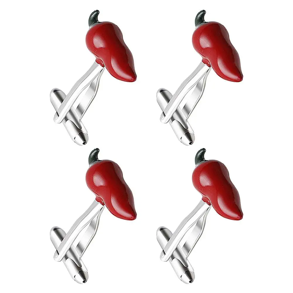 4Pcs Chili Cufflinks Unique Copper Button Covers Clips for Mens Shirts Business Wedding Accessories Trendy Jewelry
4Pcs Chili Cufflinks Unique Copper Button Covers Clips for Mens Shirts Business Wedding Accessories Trendy Jewelry
