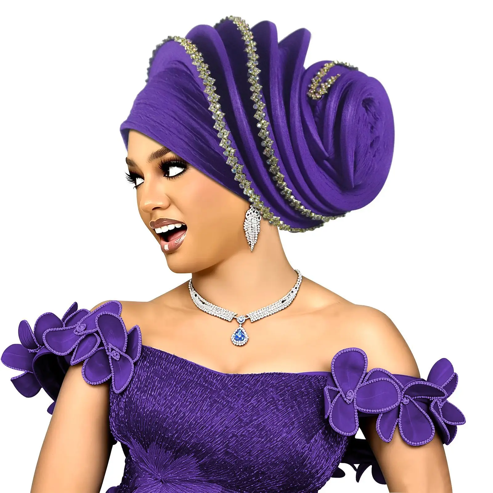 Diamonds Spiral Turban Hat for Women African Head Wraps Wedding Party Headtie Ready to Wear Auto gele Hijab Muslim Bonnet Cap
Diamonds Spiral Turban Hat for Women African Head Wraps Wedding Party Headtie Ready to Wear Auto gele Hijab Muslim Bonnet Cap